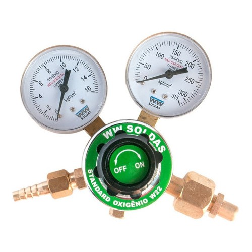 Regulador Para Cilindro De Oxigênio Com 2 Manômetros em Oferta na Shopee