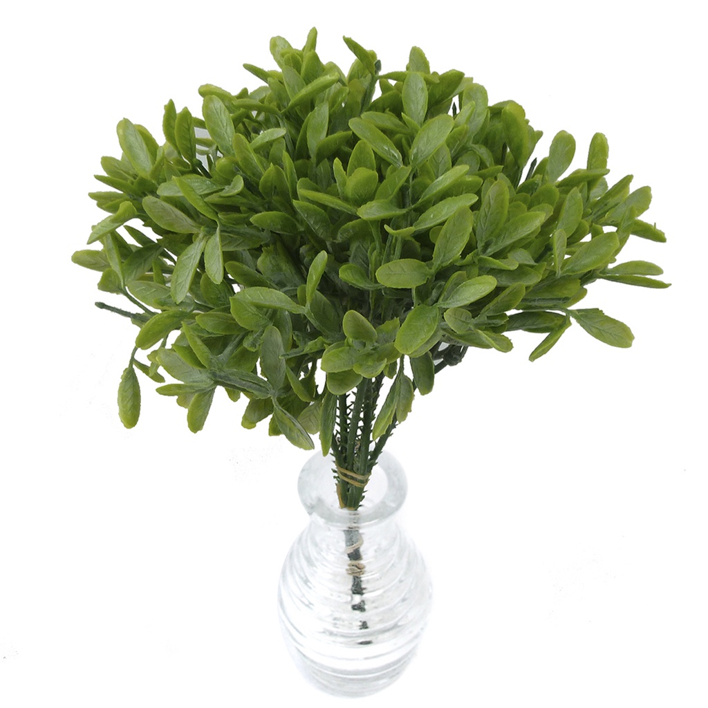 Planta Artificial Pick Nevado Cerca Viva Folhagem Verde 6 Ramos 22cm Enfeite De Jardim Decoração Arranjo Vaso Cachepot