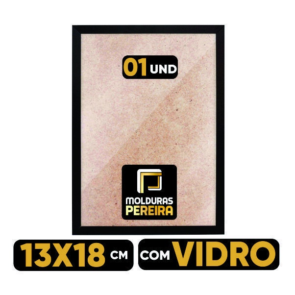 Porta Retrato 13x18 cm COM VIDRO - Quadro 18x13 cm em Oferta na Shopee