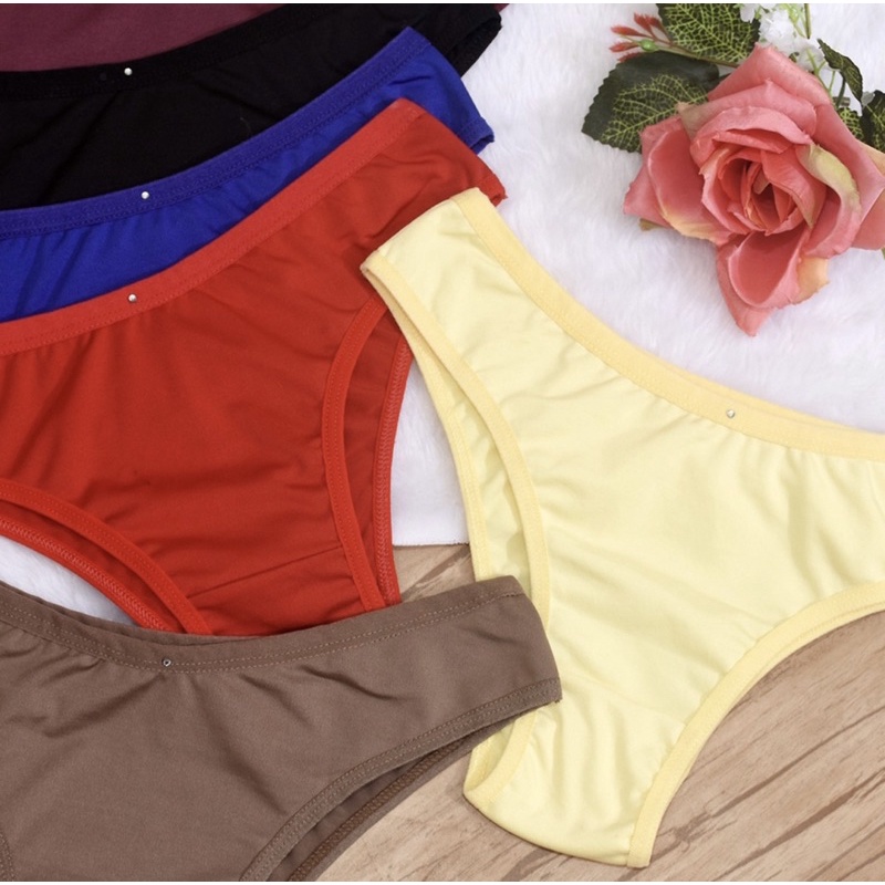 Kit 10 calcinhas microfibra lisas confortáveis básicas em Oferta na Shopee
