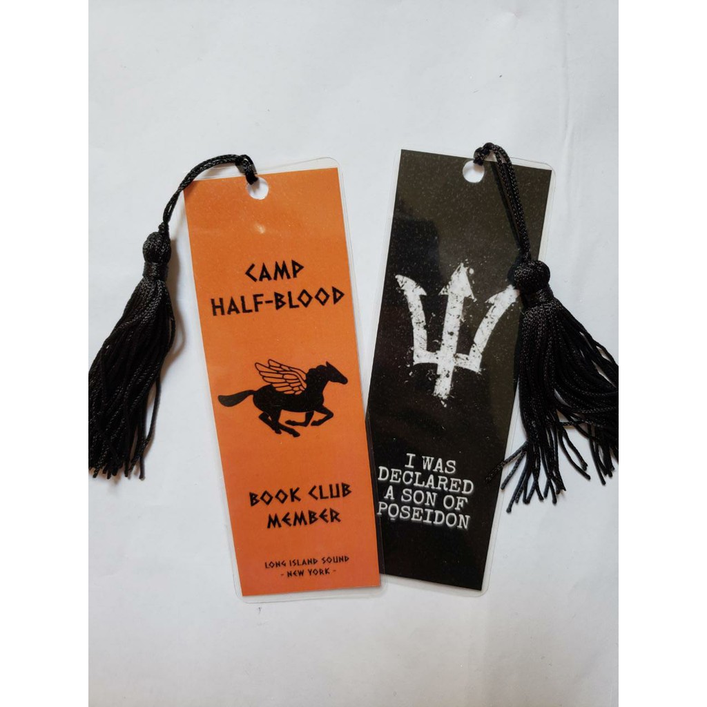 Marcador de páginas Percy Jackson Plastificado com ou sem tassel em Oferta na Shopee