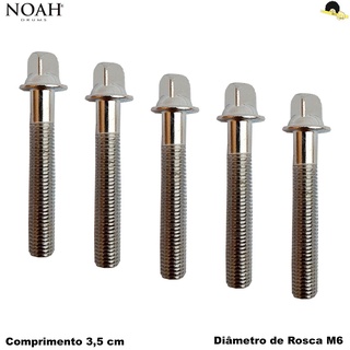 Parafuso de afinação para Bateria - Caixa/Tom/Surdo M6 X 3,5cm (5Unid) NOAH NSP506-6