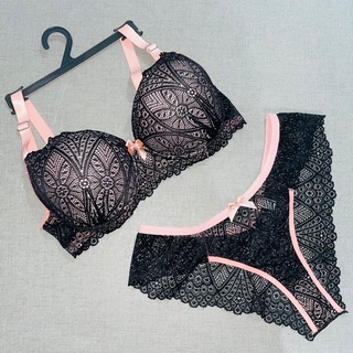 Conjunto Plus SIze Lingerie Renda Luxo com Bojo Calcinha e Soutien Moda Íntima Feminina Betânia 01.