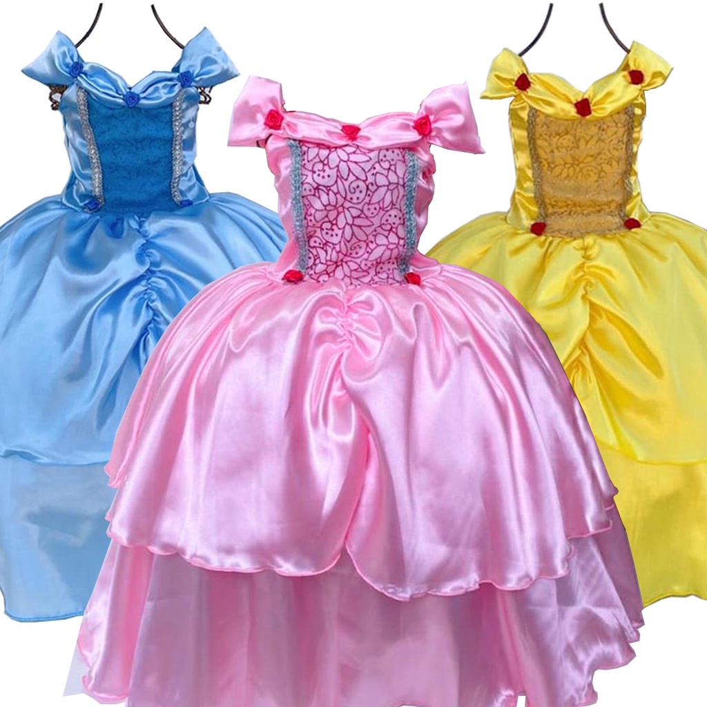 Fantasia Infantil Menina Princesas Vestido Infantil Juvenil Crianças ...