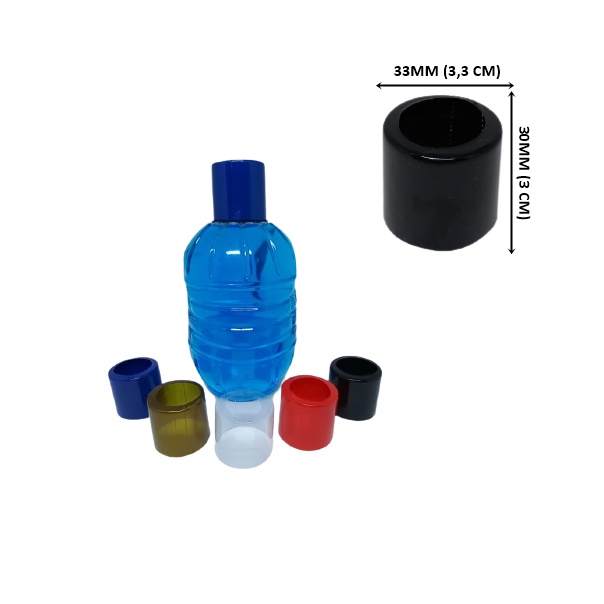 Kit 100 Cápsulas Abertas em PVC Termoencolhível 33mm X 30mm - Tampa P/ Garrafa Roll-on, Corotinhos e Garrafas Pet
