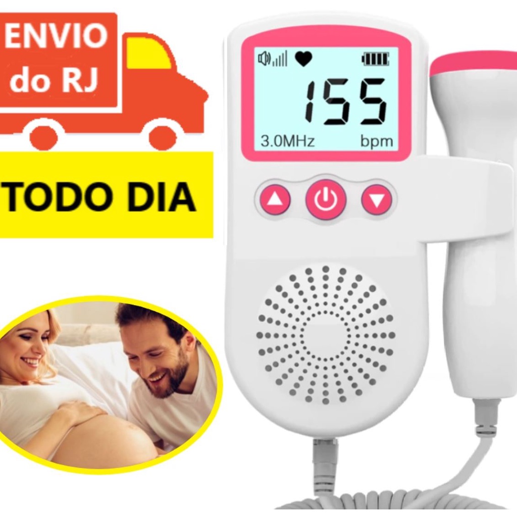 Balson Portable Mini Fetal Doppler Baby Heart Monitor Ultra Sound Device For Preganancy With Inbuild Speaker, Large Display Size With 250ml Ultra