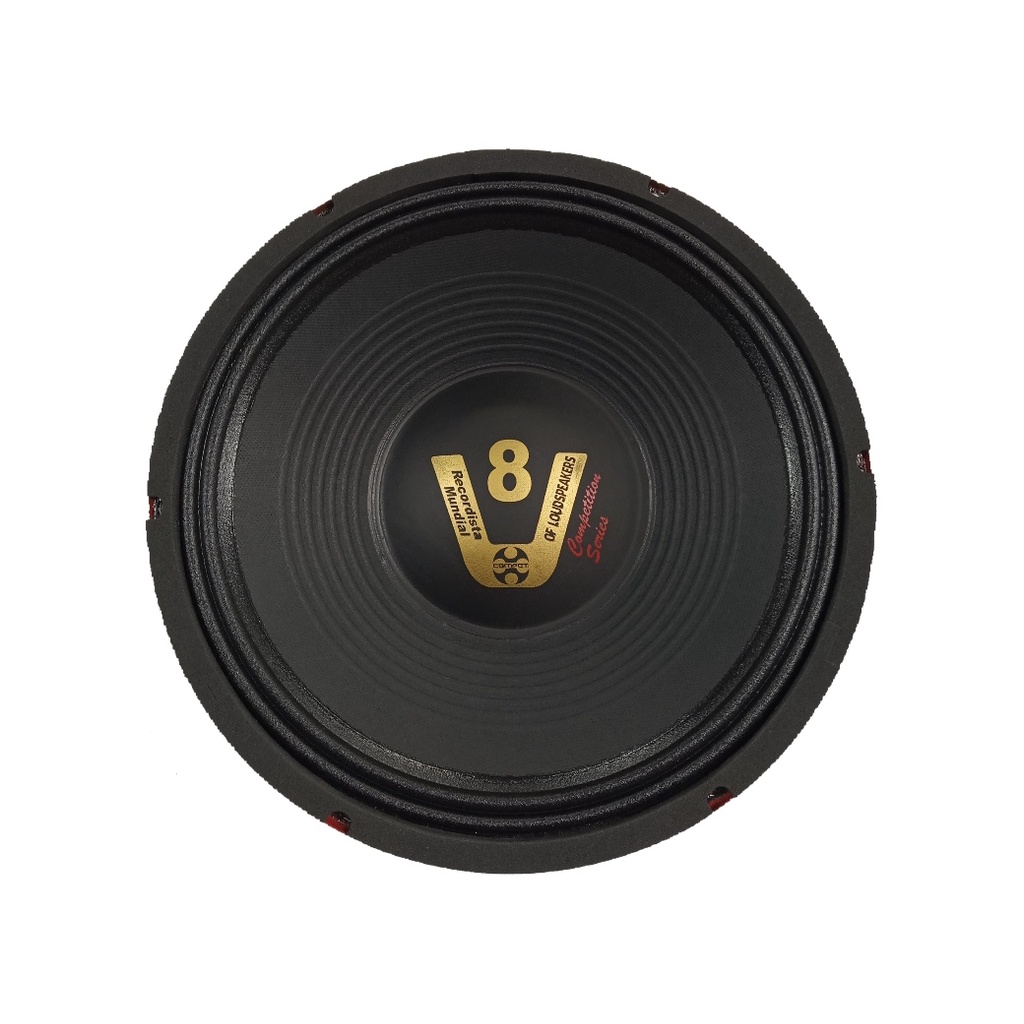 Alto Falante Woofer Vermelho Chapa Compet 12 Polegadas 4-8 ohms 400w Rms Cone Tecido