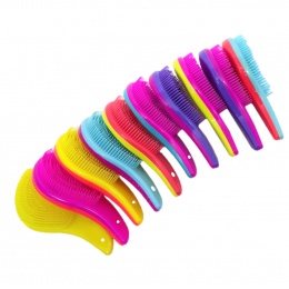 kit 10 Escovas Mágica neon Para Cabelo com Cabo Para Desembaraçar Para Banho/Penteados/
