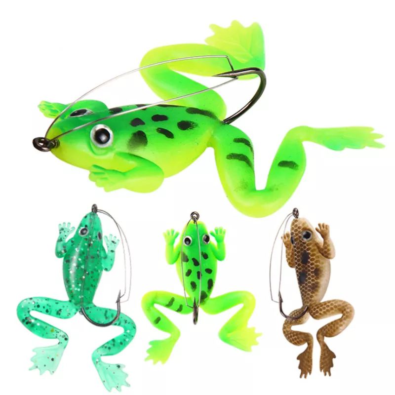 isca artificial frog sapinho com anzol anti-enrosco