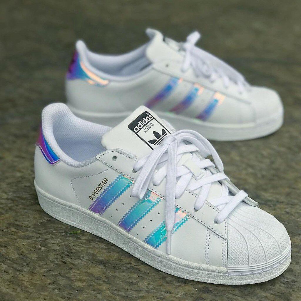 adidas superstar branco holografico