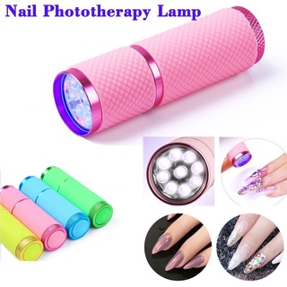 Mini Secador De Unhas UV LED De Luz Para Gel 9 Lanterna Portátil