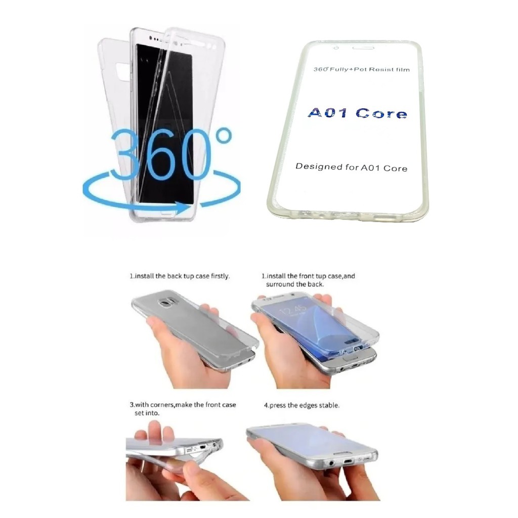 Capa Frente e verso 360 Antishock Samsung Galaxy A01 CORE