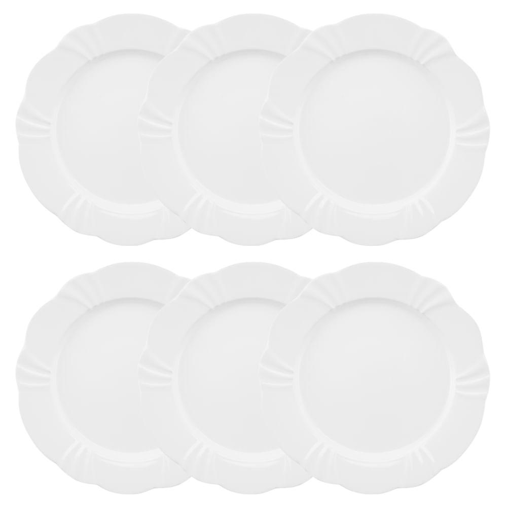 Conjunto de 6 Pratos Rasos 29cm Soleil White em Oferta na Shopee
