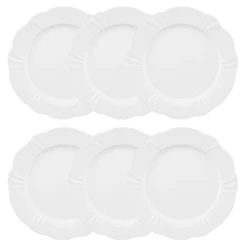 Conjunto de 6 Pratos Rasos 29cm Soleil White