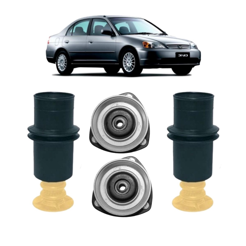 Kit Coxim Batente Amortecedor Dianteiro Honda Civic 2002/2006
