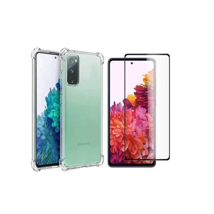 Kit Capa Transparente + Pelicula 3D Para Samsung S20 FE S21 FE A01 A02 A10 A11 A12 A20 A21 A30 A32 A51 A52 A70 A71 A8 J2 J4 J5 J6 J7 J8 M31 M51 M62 S10E S21 S21 PLUS