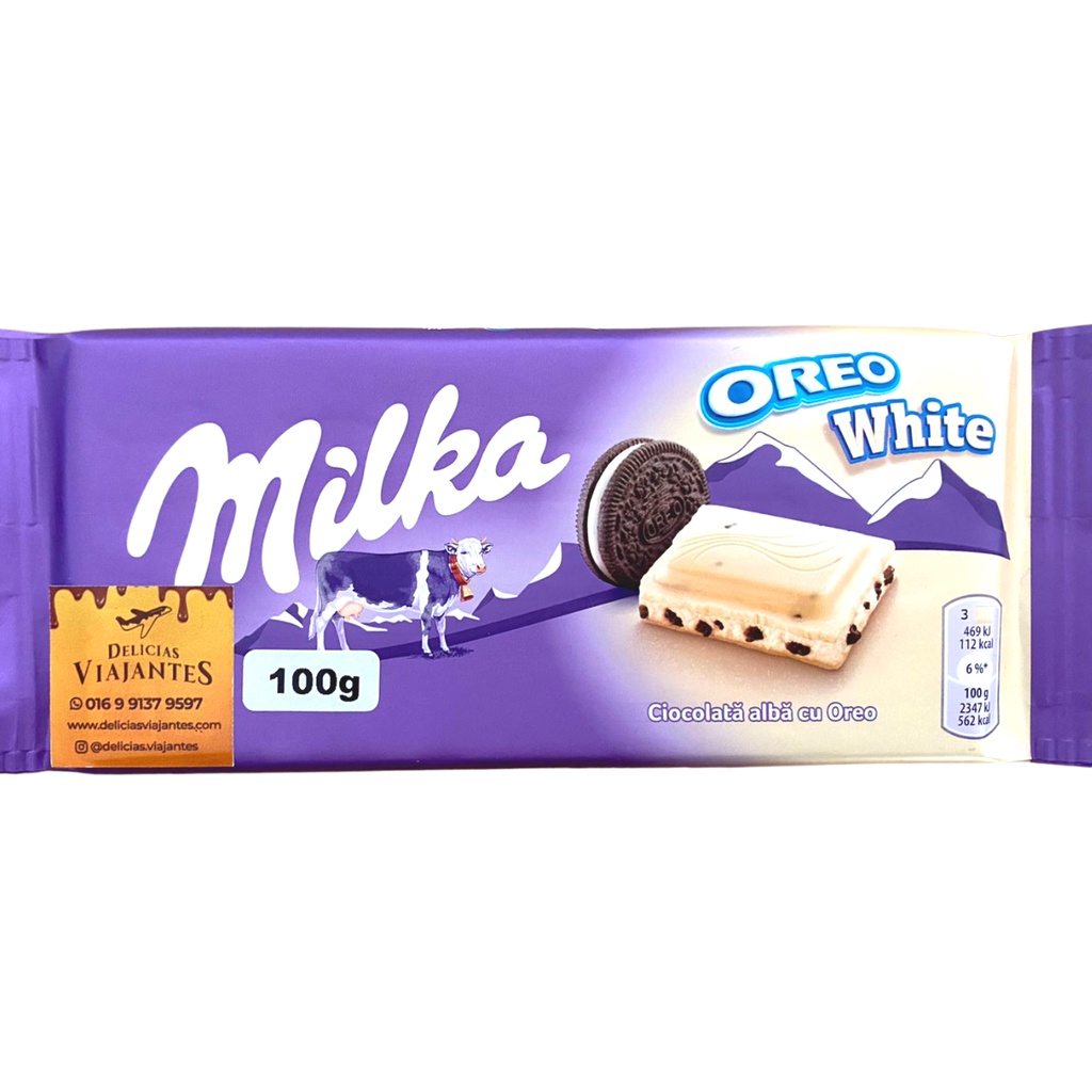 Chocolate Milka Oreo White - Chocolate branco com oreo - Importado 100g