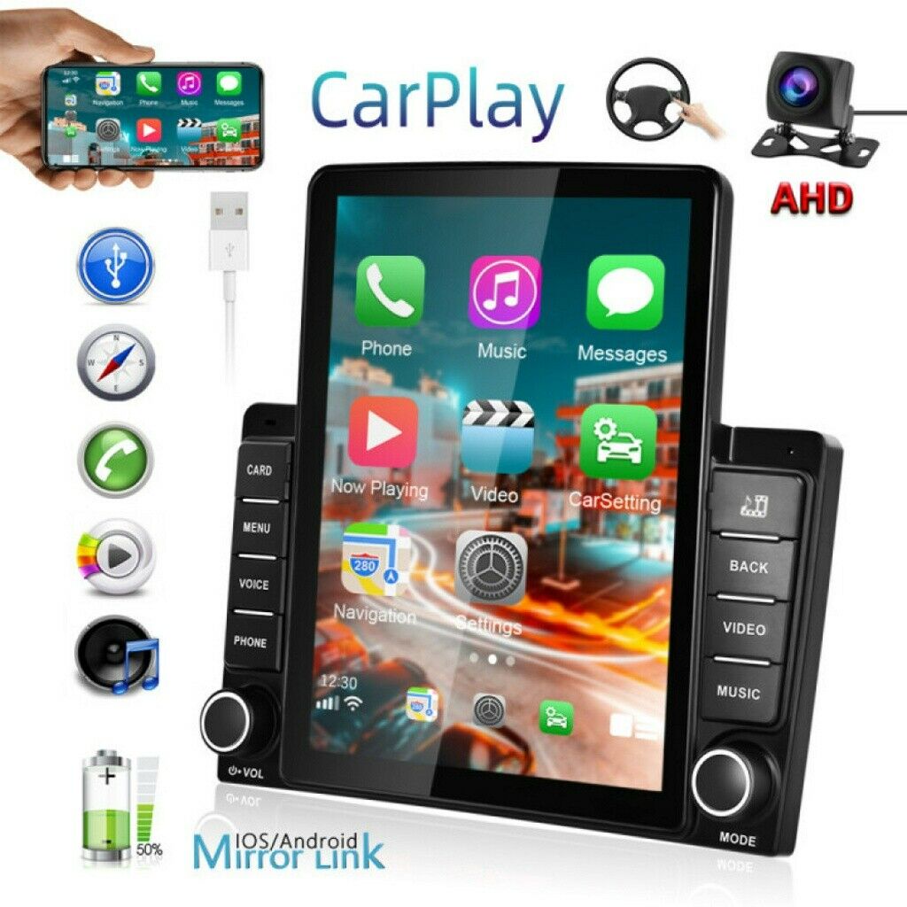 Din Polegada Carplay R Dio Do Carro Ios Andriod Carro Tela De Toque Est Reo C Mera