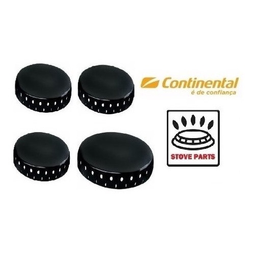 Kit Com 4 Espalhador Tampinha Para Fogão Continental Affetto