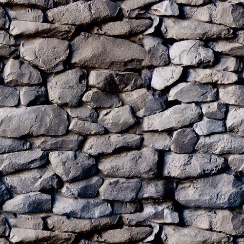 Papel De Parede Adesivo Pedra Rústica Cinza  Pe26