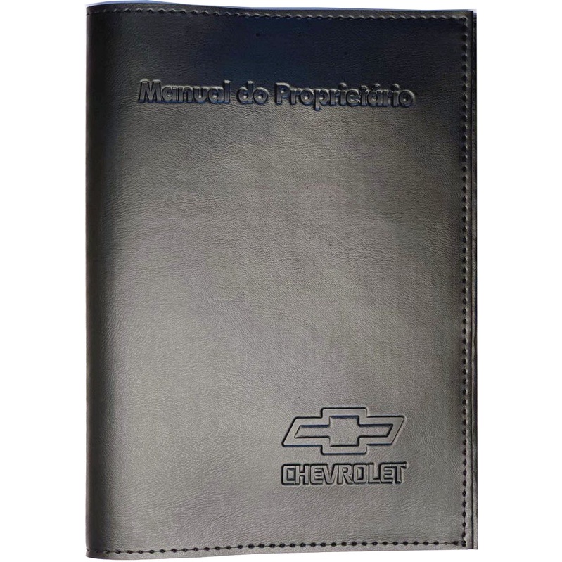 Chevrolet Porta Manual em Couro Ecológico em Oferta na Shopee