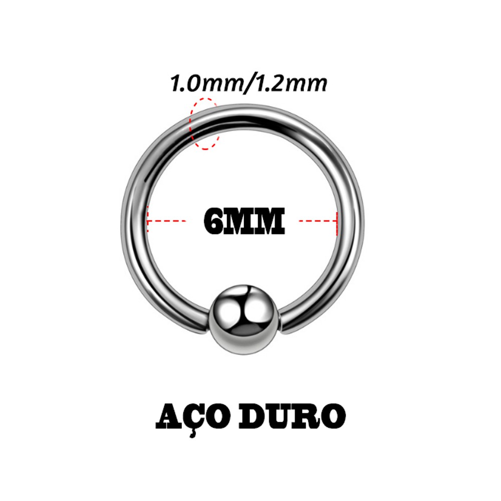 Kit 3 piercing masculino feminino para nariz brinco boca em aço inox argola prata prateado aço duro grossinho antialérgico — imagem 2 de 2