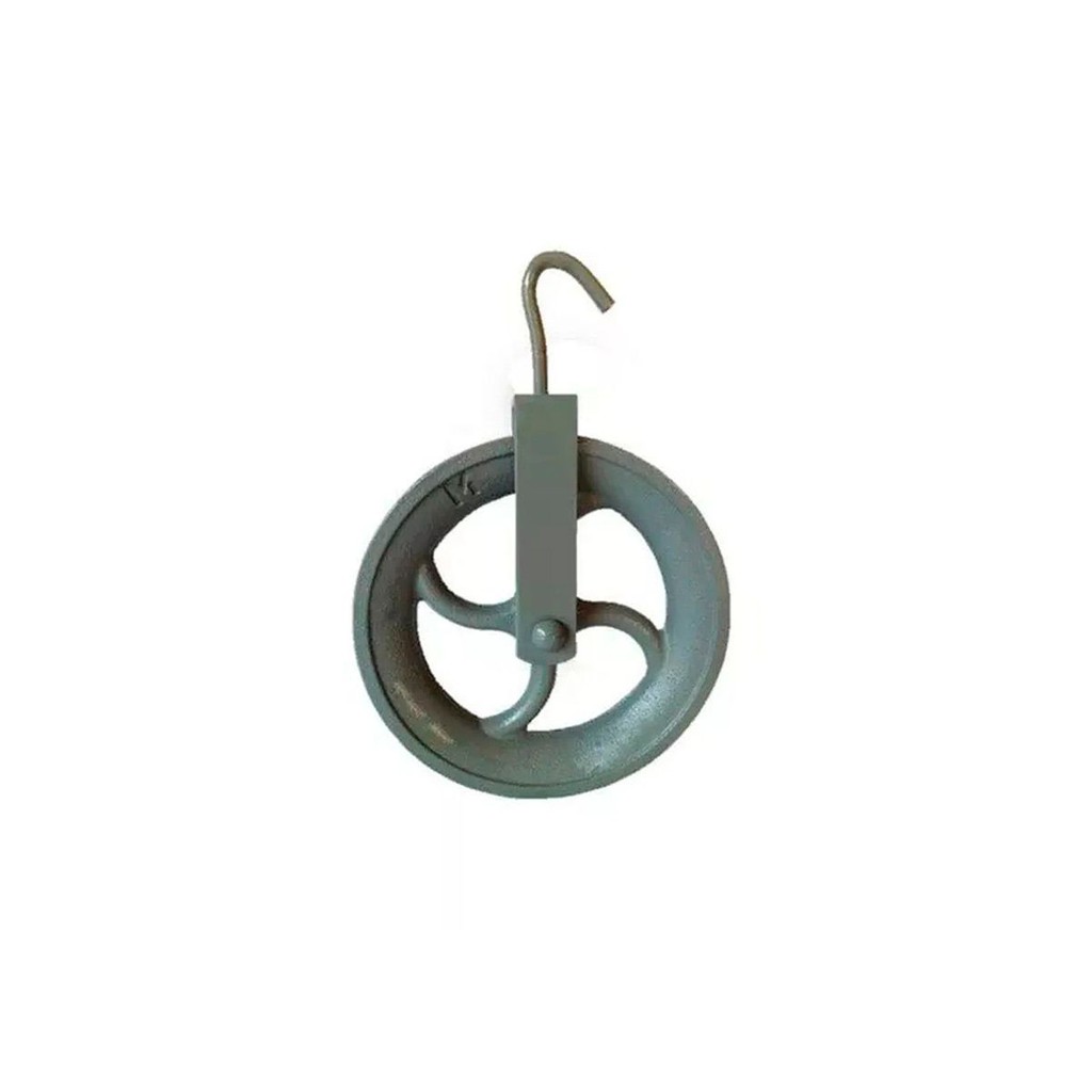 Roldana de Ferro com Gancho  - 120 Kg 12cm