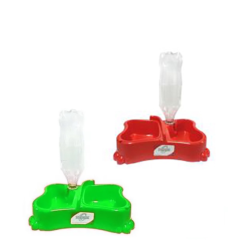 Comedouro duplo bebedouro Anti-formiga  Automático com suporte garrafa pet Cachorro Cães e Gatos