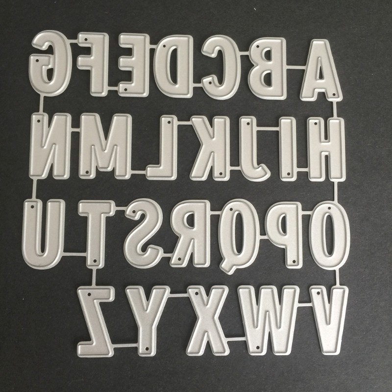 Alfabeto Metal Corte Morre Stencil Scrapbooking Embossing Cartão em Oferta na Shopee