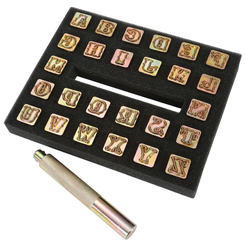 Marcador Para Escrever Em Couro De 13MM 26 Letras Alfabeto Tbm Os Modelos 6MM, 3MM e os Numeros 13MM em Oferta na Shopee