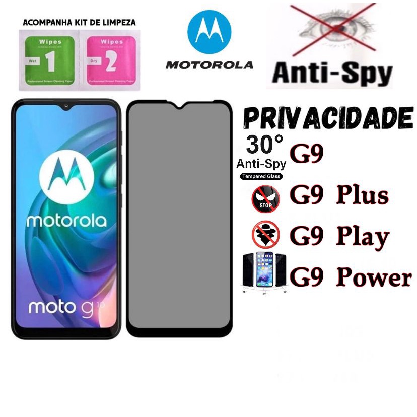 Película 3d Privacidade Anti Spy PARA MOTO G9/G9 PLUS/G9 PLAY/G9 POWER