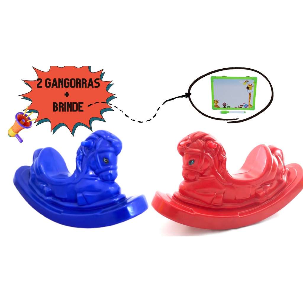 Kit 2 Cavalinhos Playground Gangorra Premium Segura Resistente Suporta até 50 Kg-Promoção