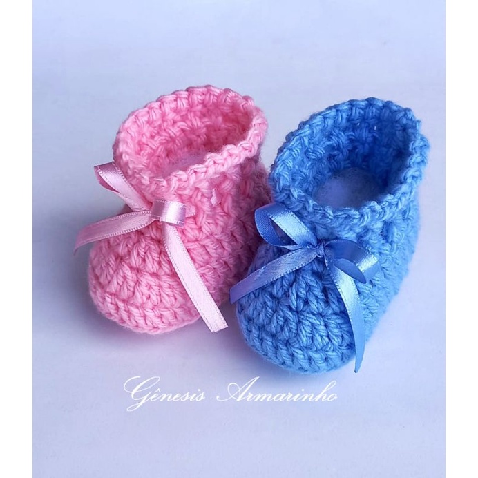 Sapatinhos de bebe store rosa e azul