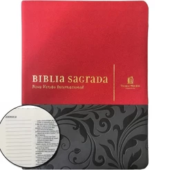 Bíblia com Espaço para Anotações | NVI | Leitura Perfeita | Couro Soft | Vermelho