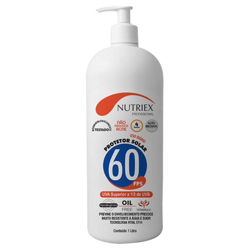 Protetor Solar FPS 60 1,0L Bisnaga NUTRIEX - Beauty