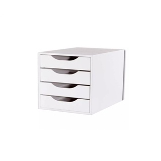 Caixa Arquivo Gaveteiro Em Mdf Branco Com 4 Gavetas Brancas Fundas Souza Referência 3336 em Oferta na Shopee