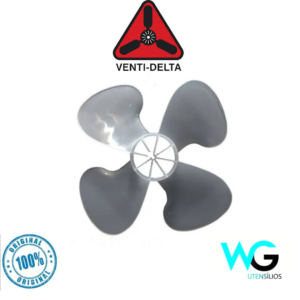 Hélice Ventilador Venti Delta 4 Pás 50cm Eixo 10mm Premium Gold