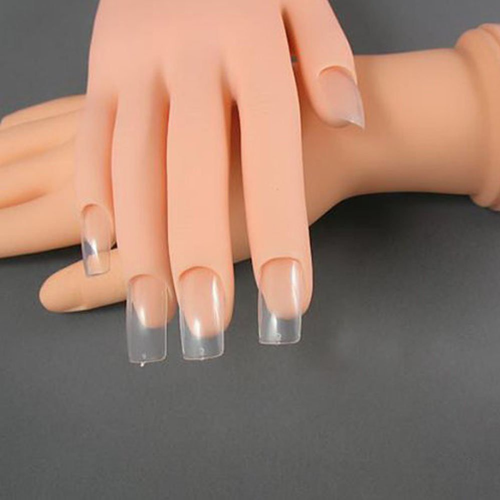 Mão Para Treino Manicure Unhas Gel Acrygel Natural Porcelana