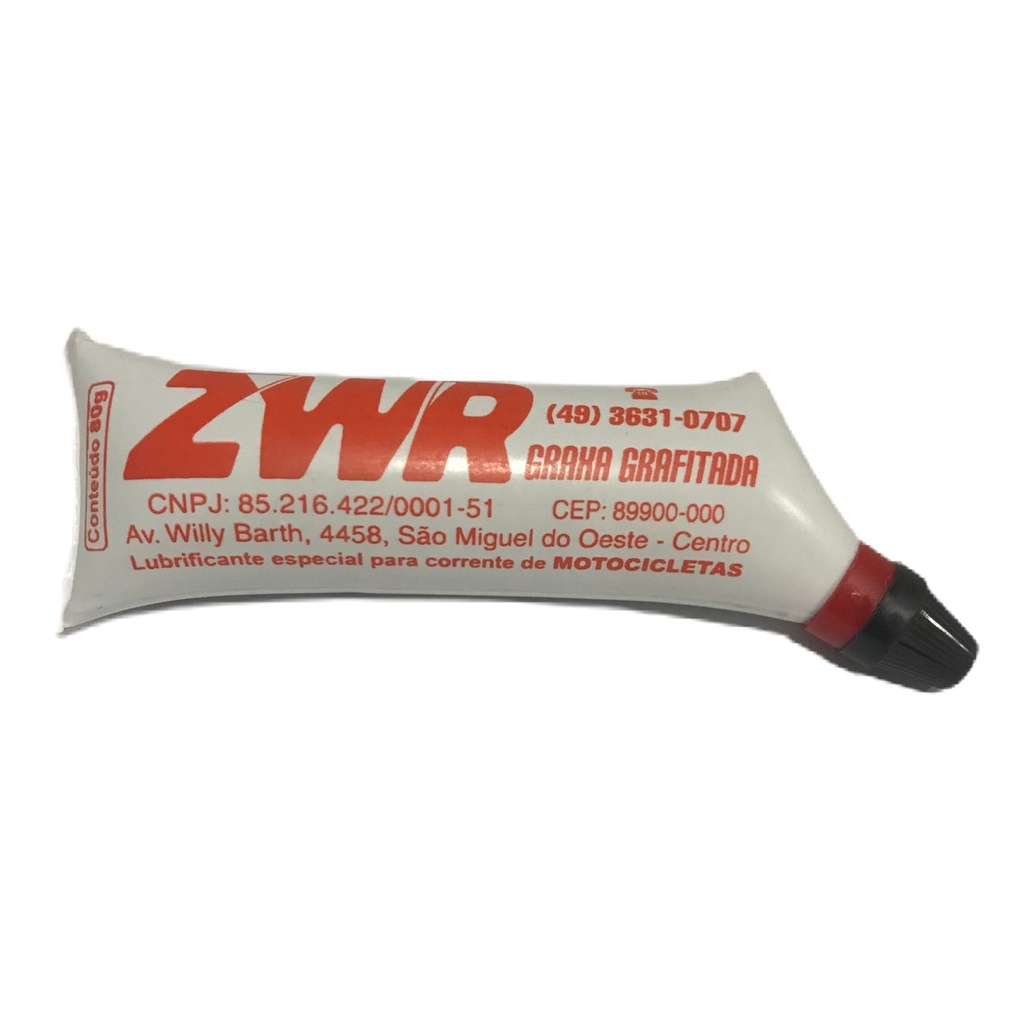 Graxa Grafitada 80g - ZWR - Para Corrente Motos / Portões / Roçadeiras / Junta Homocinética