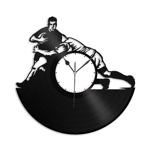 Rugby - Relógio Disco De Vinil Decoração