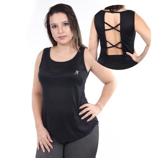 Regata Dryfit Tecido Furadinho Poliamida Aberta Costas Strap Levinho Fitness Academia Esporte Corrida Yoga