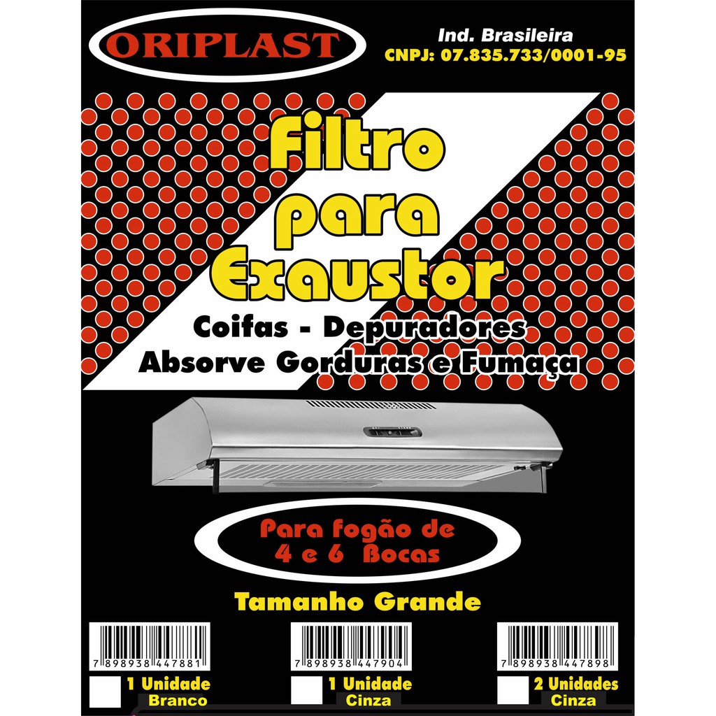 2 Filtro Manta Para Exaustor Universal Suggar Cinza