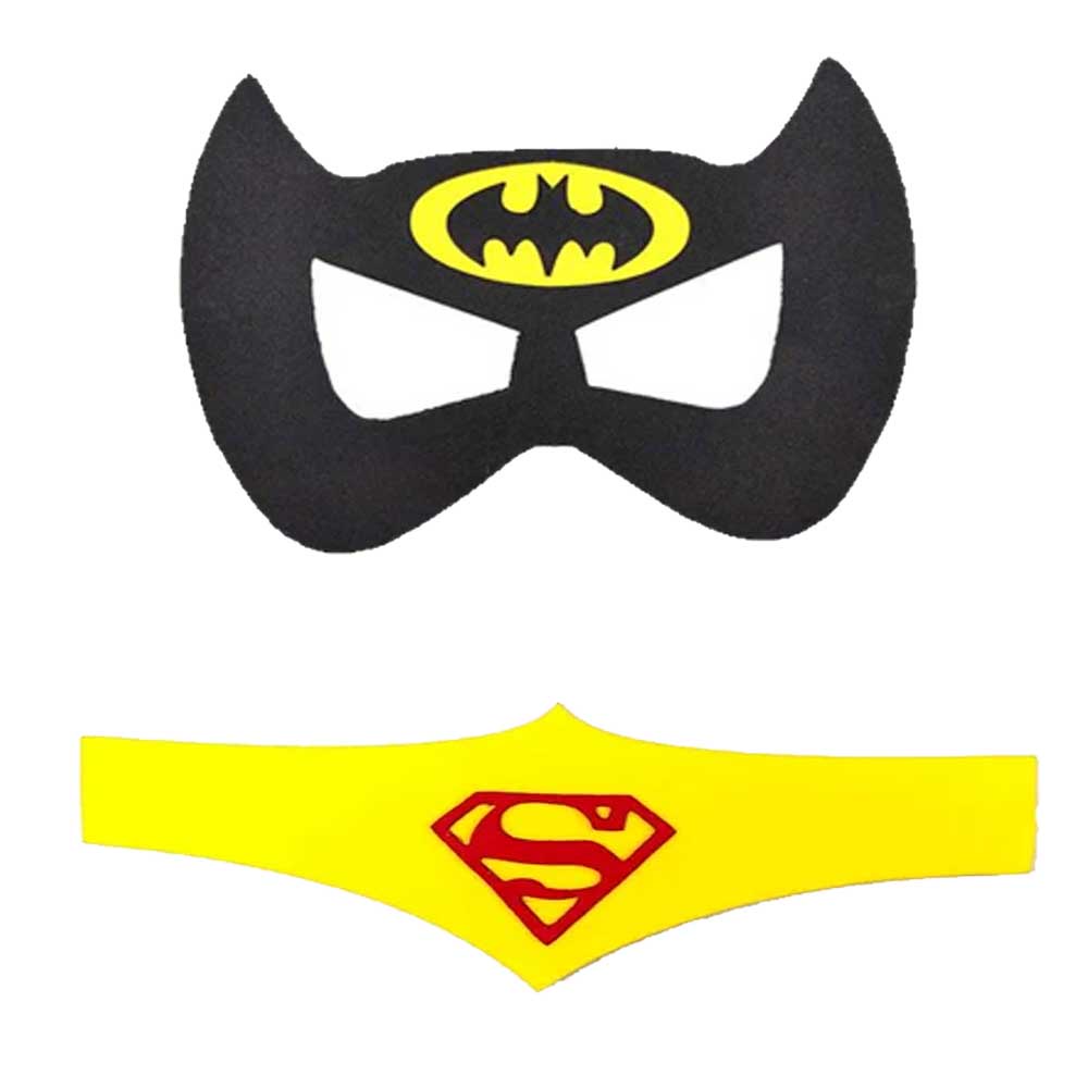 kit21 máscara fantasia infantil Batman Super Girl Marvel