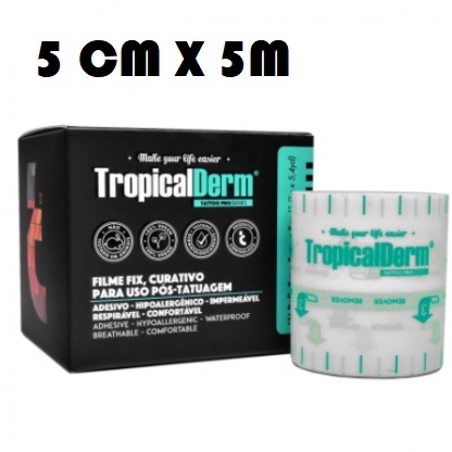 TROPICAL DERM PELICULA PROTEÇÃO CUIDADO TATUAGEM AFTER CARE 5CM X 5M em Oferta na Shopee