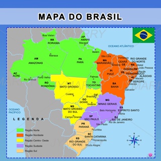 BANNER MAPA DO BRASIL 60x60cm em Oferta na Shopee