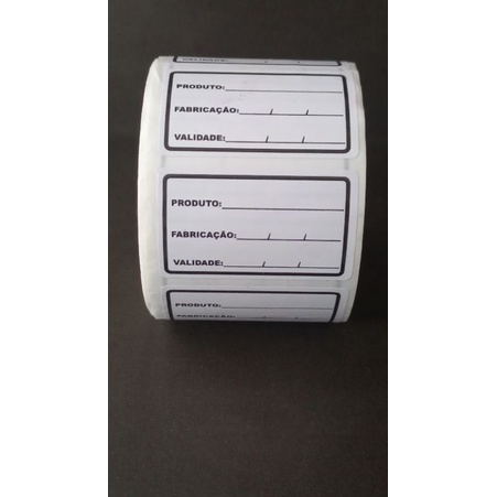 100 Etiqueta Validade Alimentos Anvisa 50x30 couche - 3 Linhas
