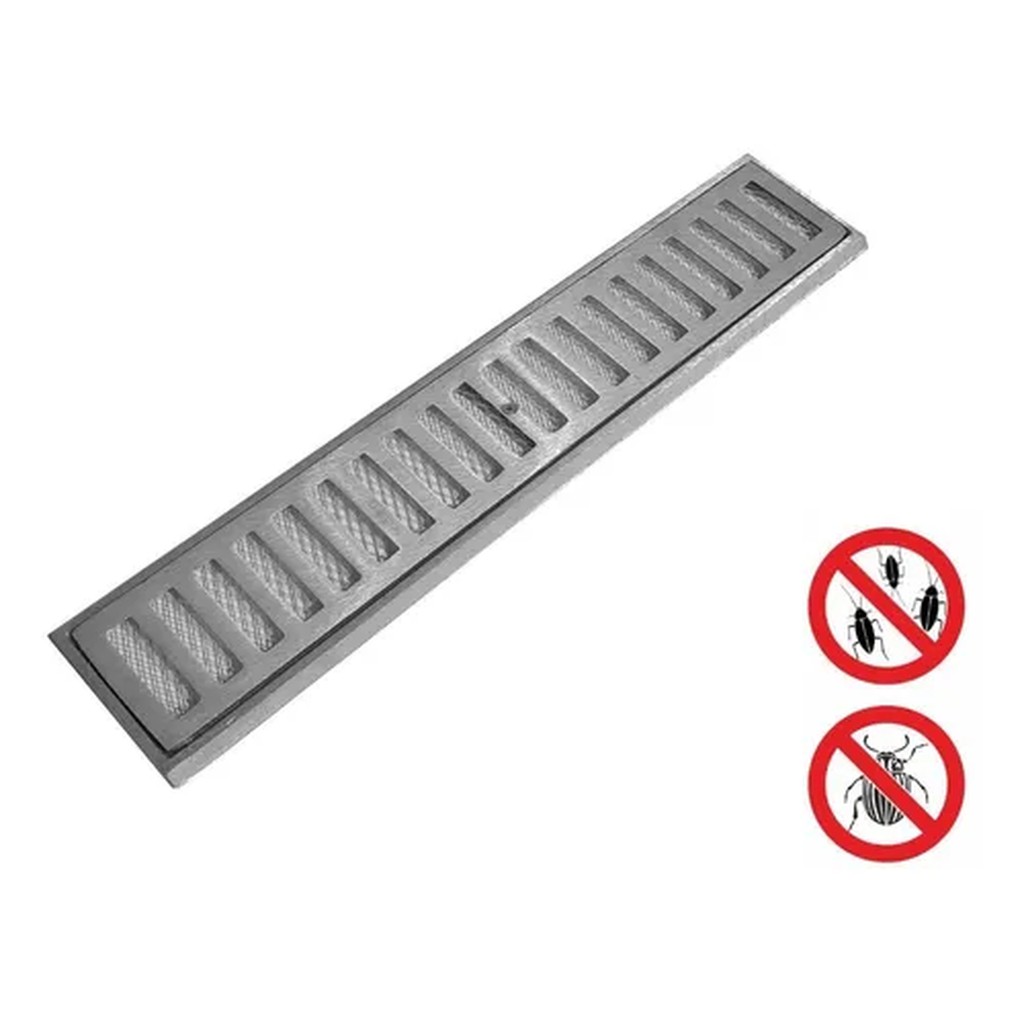 Ralo Grelha 10x50 Linear C/ Tela Anti Inseto
