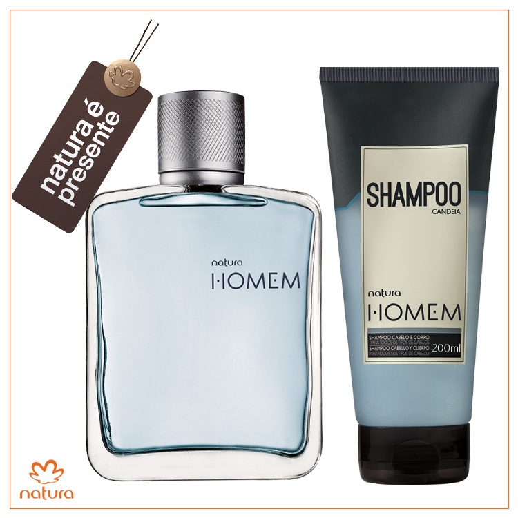 Natura Homem Contém Colônia Natura Homem - 100 ml + Shampoo Homem Natura  Candeia 200ml | Shopee Brasil