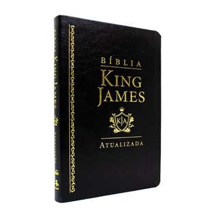 Biblia King James Atualizada Slim Ultra Fina Luxo Preta