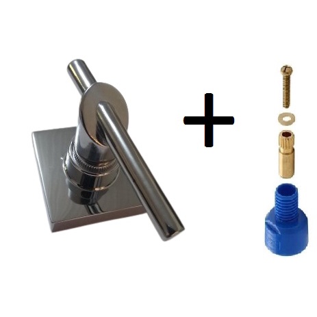 Acabamento para Registro C-69 METAL Canopla Quadrada COMPATIVEL DOCOL